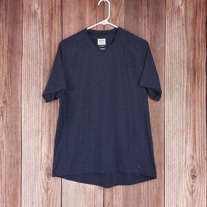 prAna Mens Size Medium Mission Trails Short Sleeve Tee T-Shirt Navy Blue